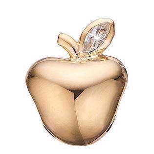 Christina Forgyldt sølv Apple Blankt æble med krystalkvarts, model 623-G82 køb det billigst hos Guldsmykket.dk her